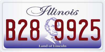 IL license plate B289925