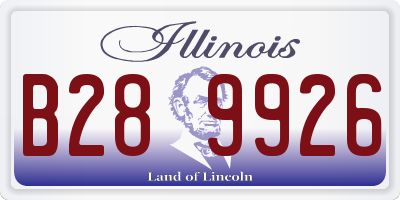 IL license plate B289926