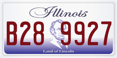 IL license plate B289927