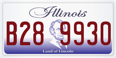 IL license plate B289930