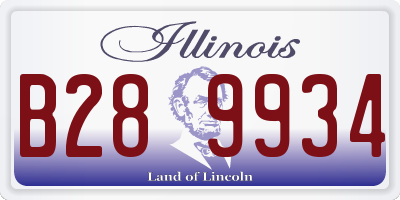IL license plate B289934