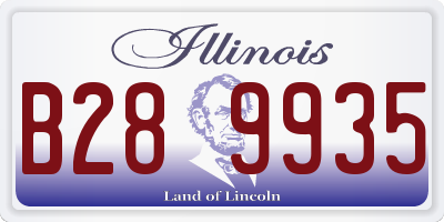 IL license plate B289935