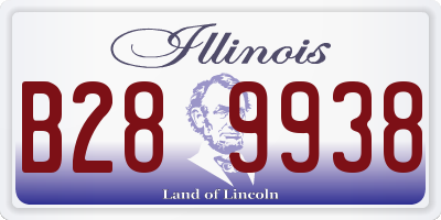 IL license plate B289938