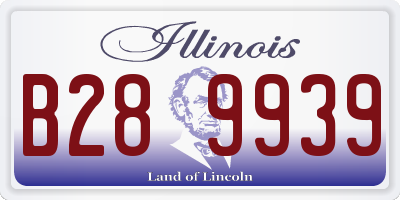 IL license plate B289939