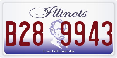 IL license plate B289943