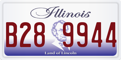 IL license plate B289944