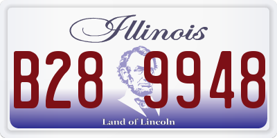 IL license plate B289948