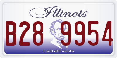 IL license plate B289954