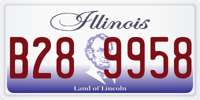 IL license plate B289958