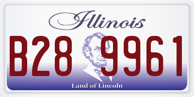 IL license plate B289961