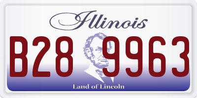 IL license plate B289963