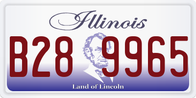 IL license plate B289965
