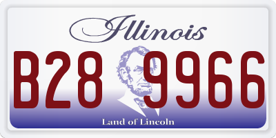 IL license plate B289966