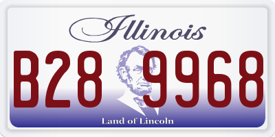 IL license plate B289968