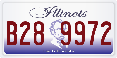 IL license plate B289972
