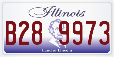 IL license plate B289973