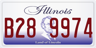 IL license plate B289974