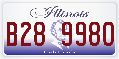 IL license plate B289980