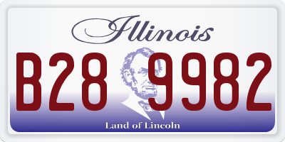 IL license plate B289982