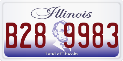 IL license plate B289983