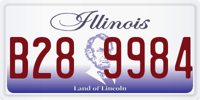 IL license plate B289984