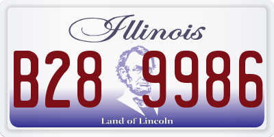 IL license plate B289986