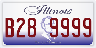 IL license plate B289999