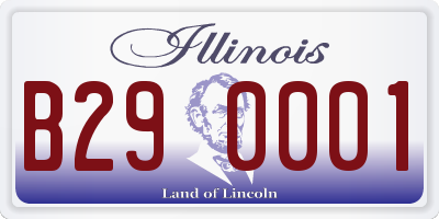 IL license plate B290001