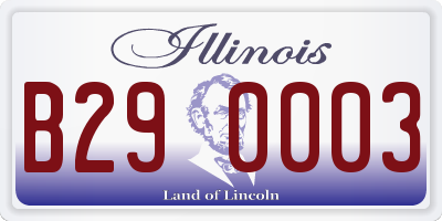 IL license plate B290003