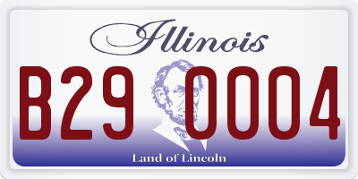 IL license plate B290004