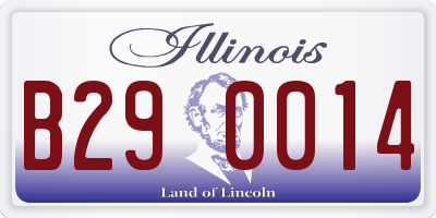 IL license plate B290014