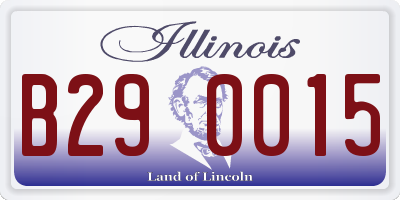 IL license plate B290015