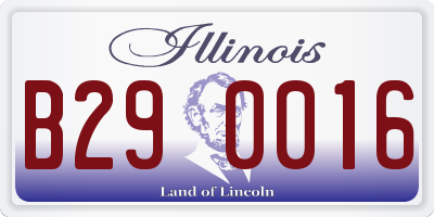 IL license plate B290016