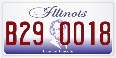 IL license plate B290018