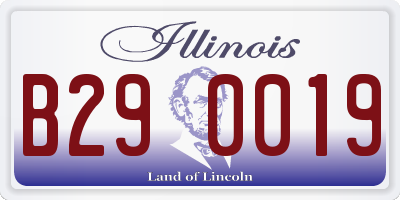 IL license plate B290019