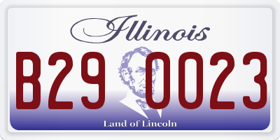 IL license plate B290023