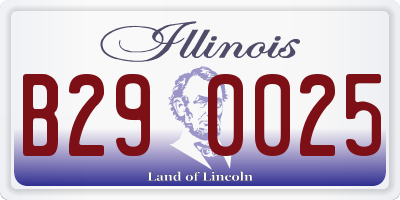IL license plate B290025