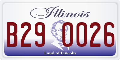 IL license plate B290026