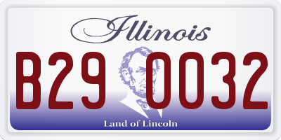 IL license plate B290032