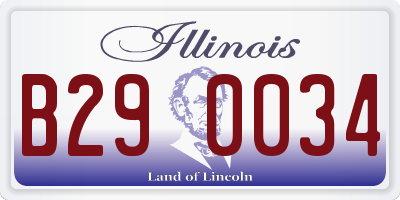 IL license plate B290034