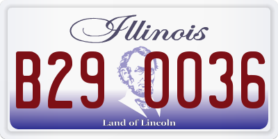 IL license plate B290036