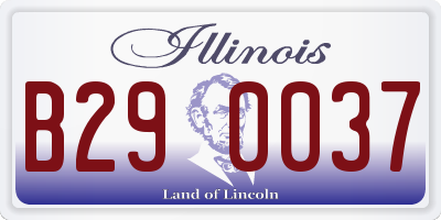 IL license plate B290037