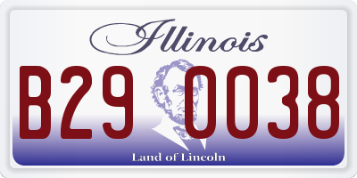 IL license plate B290038