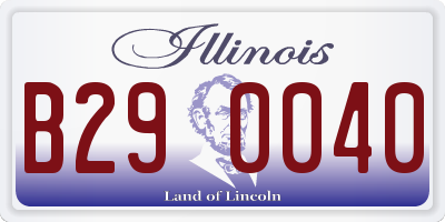 IL license plate B290040