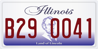 IL license plate B290041