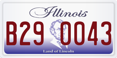 IL license plate B290043