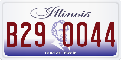 IL license plate B290044