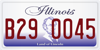 IL license plate B290045