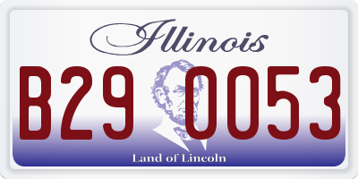 IL license plate B290053