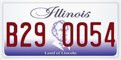 IL license plate B290054